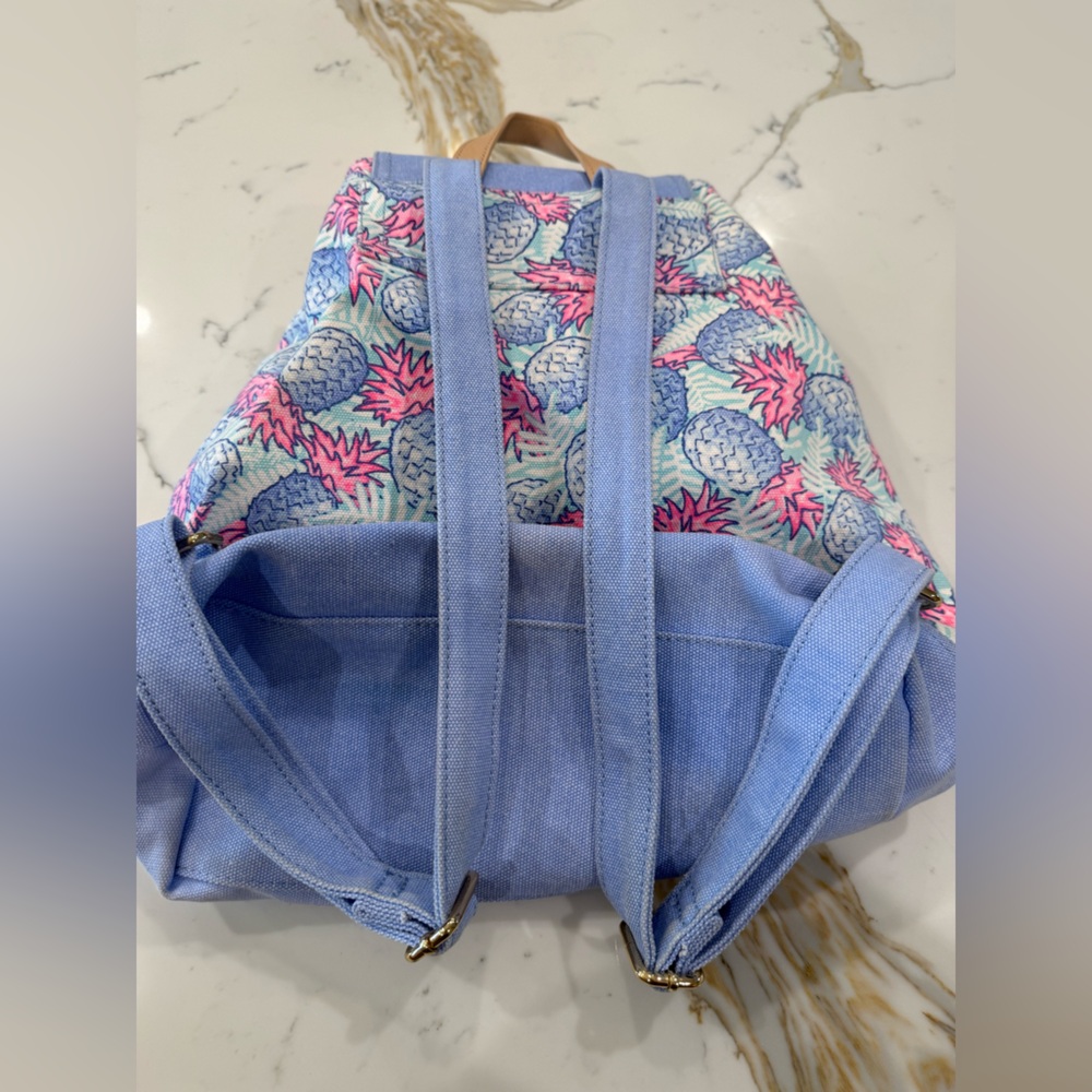 Vineyard Vines Blue and Pink Pineapple Backpack - Picture 6 of 10